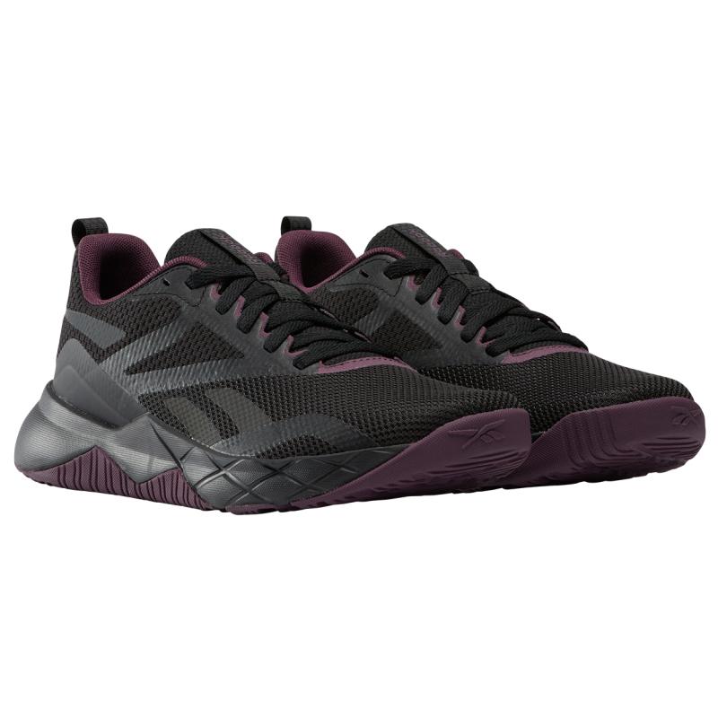 Reebok Поддержка Низкие Кроссовки Женские Черные Фиолетовые Кроссовки 100205408
