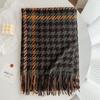 New Thickened Fringe Scarf WomenS Thousand Bird Plaid Cashmere Shawl Sunscreen Autumn And Winter Warm And Wind Proof Neckband Women
