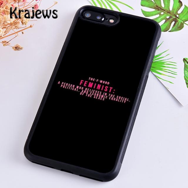 Мягкий чехол Krajews Feminist Feminism для iPhone 14 5 6s 7 8 plus X XR XS 11 12 13 pro max Samsung Galaxy S21 S22ultra