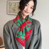 Jacquard Winter Knitted Scarves Deer Woolen Neckerchiefs Cute Women Scarf  New Year Gift
