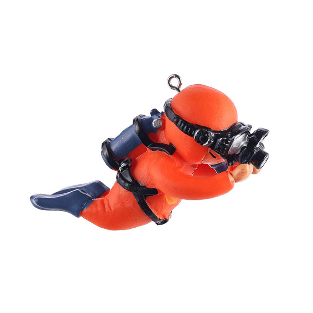 Resin Floating Diver Ornament Simulated Underwater World Aquarium Fish Tank Landscaping Decoration