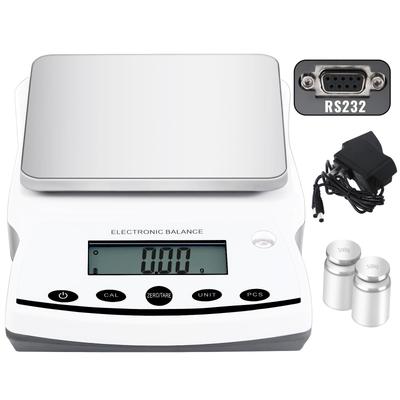 IVINS Лабораторные 6000 г x Электронные аналитические весы Прецизионные цифровые весы для и кухонного использования Включает калибровочные гири Порт RS232 Цифровые весы,