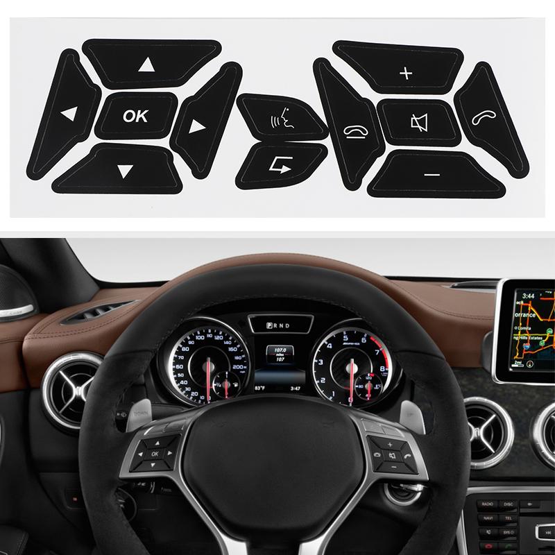 Auto Button Repair Stickers for Mercedes-Benz W204 S204 C204 R172 W218 W212 W176 W246 X204 C207 A207 R231 A/C Radio Door Decals
