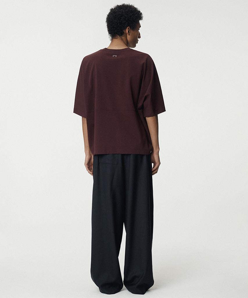 UMARMUNG Japanese Tropical Wool Fluid Pants_Midnight