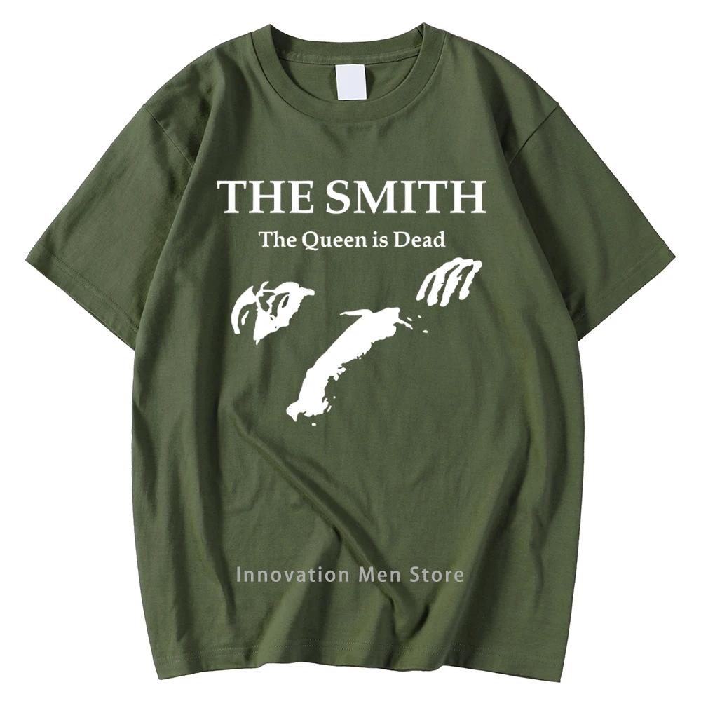 Мужская хлопковая футболка, летние топы The Smiths "The Queen Is Dead" - футболка, инди-музыка 1980-х годов, Morrissey, большая мужская черная футболка