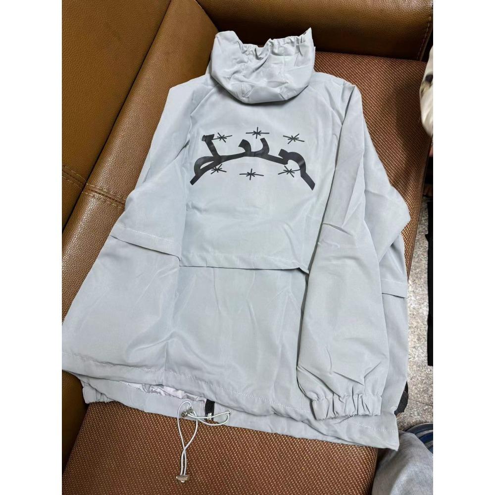 ZYLLO Уличная одежда Y2k Олимпийка Ретро Классический принт Ветровка на молнии Толстовка с капюшоном Мужская Женская Мода Харадзюку Куртка-бомбер Топы