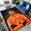 "Soccer Player In Orange Jersey Art" Patterned Carpet, Suitable As a Non Slip Play Mat for the Living Room and Bedroom Sofa