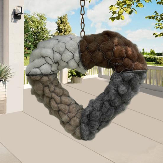 1/2 шт. Ручной работы Сердце-гнездо для птиц с крючком, погодоустойчивое, для улицы, сада, двора, балкона, волокно, форма сердца-любовь, гнездо для птиц, украшение