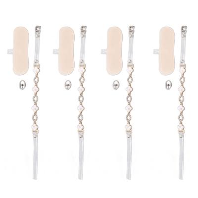 2 пары ремешков для обуви на каблуке, скрытые съемные, регулируемые, эластичные, со специальным декором