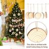 30pcs Natural Wood Slices Unfinished Wooden Log Kit Predrilled Wood Chip with Rope Round Wooden Circles for Arts Painting DIY