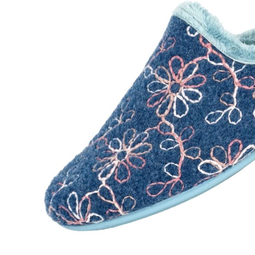 Sleepers Womens/Ladies Eloise Flower Mule Slippers