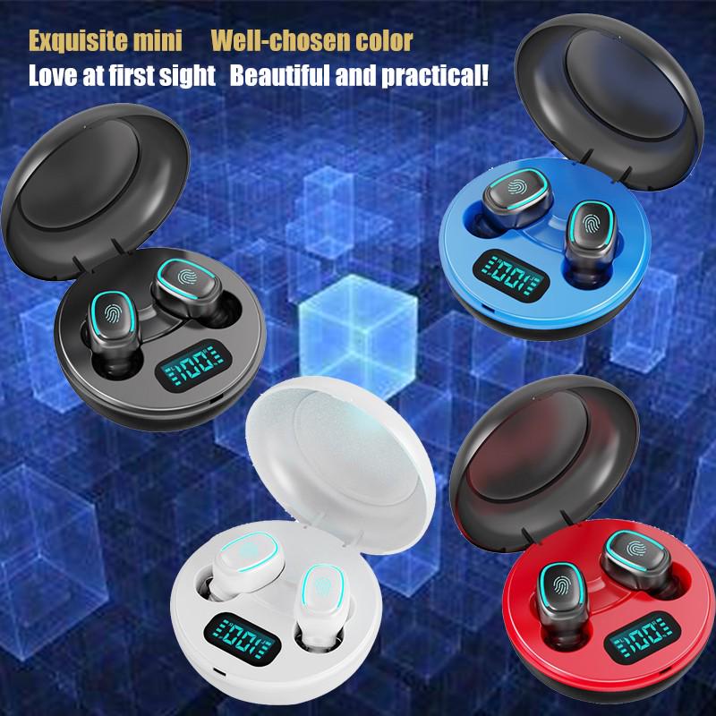 Беспроводные наушники Bluetooth 5.0, сенсорная гарнитура с отпечатками пальцев и легкими наушниками с цифровым дисплеем Aurora