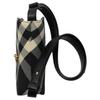 Burberry Medium Rocking Horse Saddle Bag Check Woven Canvas Leather Crossbody Handbag Black Beige Plaid for Daily Commute Shopping Travel 80931061