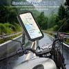 Support Téléphone Moto Rétroviseur, Anti-Vibration Réglable Rotatif 360° Etanche - Noir
