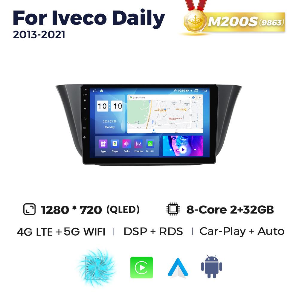 NaviFly Android Auto Car Radio Multimedia Video Player для Iveco Daily 2013-2025 BT CarPlay Navigation GPS Autoradio QLED 2 Din
