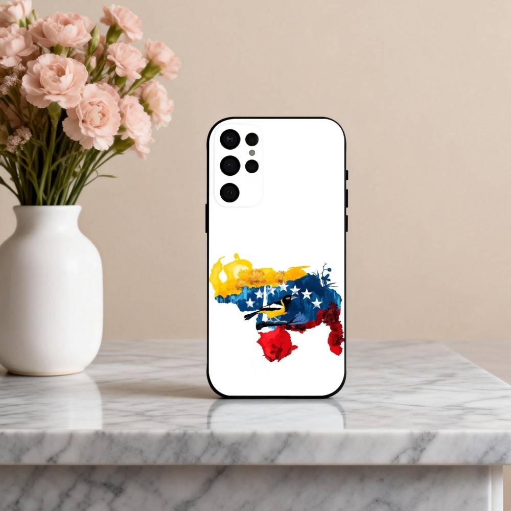 V-Venezuela-A F-Flag-G Phone Case For Samsung S25,24,23,22,30,21,10,9,Ultra,Plus,Lite,FE,4,5 G Soft Black Case