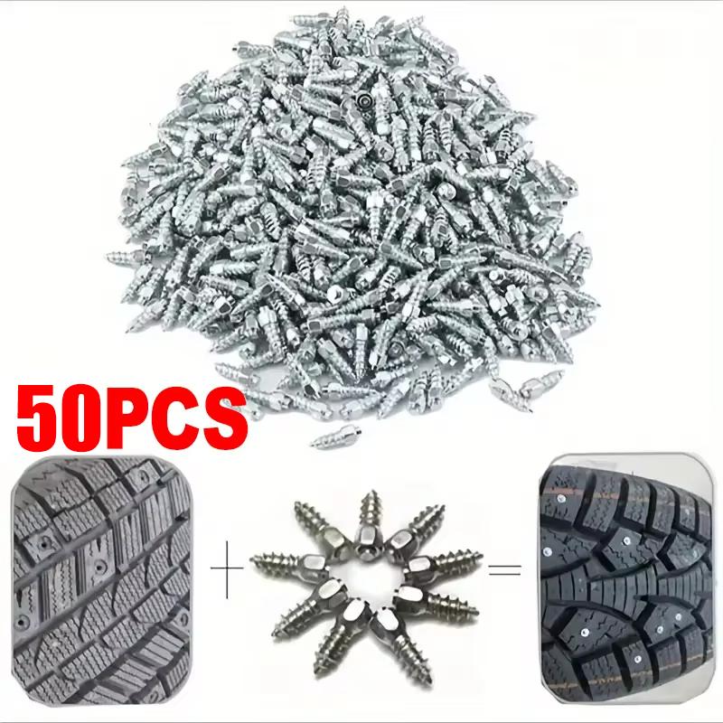 10-100Pcs Car Tire Studs Anti-Slip Screws Nails Auto Motorcycle Bike Truck Off-road Tyre Anti-ice Spikes Snow Sole Tire Cleats