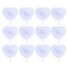 12pcs Fans Folding Paper Hand Wedding White Handheld Heart Chinese Party Blank DIY Foldable Taichi Art Painting Fan