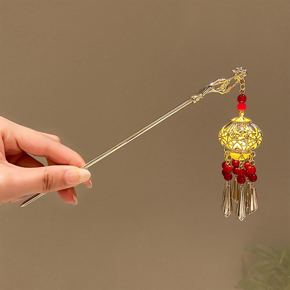 1 шт., палочка для волос в древнем стиле, вставка для волос в китайском стиле, высококачественная шпилька-фонарь в форме лотоса для женщин