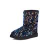 UGG Классические короткие зимние сапоги Stellar Sequin, женские сапоги, черные, синие, 1112514-BLK