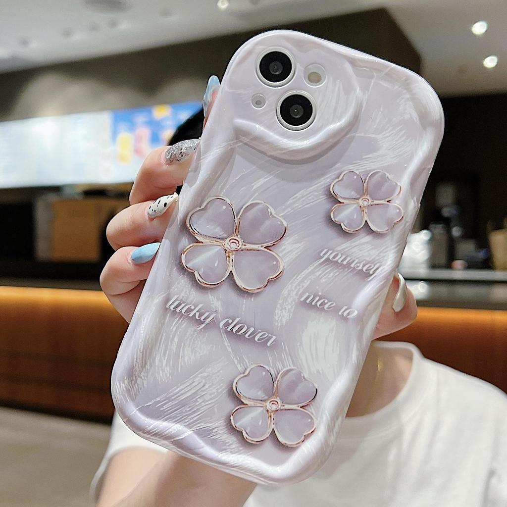 Силиконовый чехол Cherry Blossoms для Xiaomi Redmi Note 14 13 Samsung A56 A26 Oppo A3 A5 Pro Tecno Spark 30C Funda Cartoon Lucky Dog Cover Soft TPU Bumper