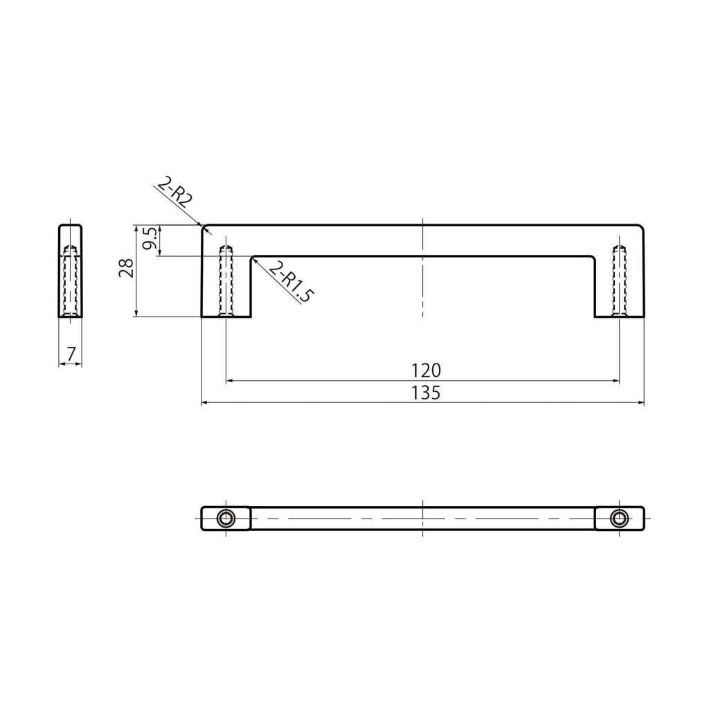 Новая квадратная ручка Hikari 120 мм Матовая белая SH-KT120W