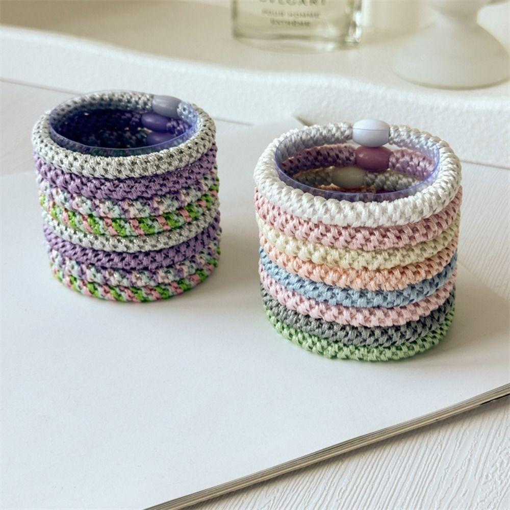8Pcs/Set Cute Hair Rope Set Rubber Band Hair Scrunchies New Hair Tie Basic Hair Accessories
