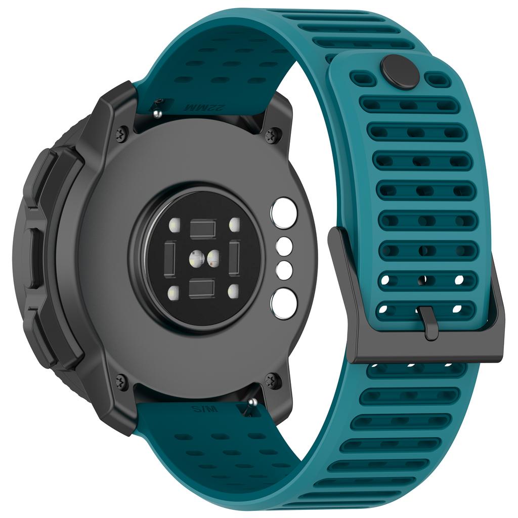 22mm Breathable Silicone Strap for Suunto Vertical 2/Samsung Galaxy Watch3 45mm/Watch 46mm/Gear S3 Classic/Frontier Adjustable Watch Band