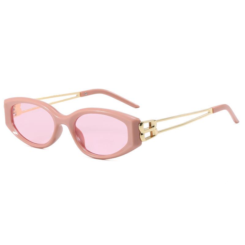 Солнцезащитные очки овальной формы в корейском стиле - Модные очки с защитой от УФ, вдохновленные европейскими и американскими инфлюенсерами