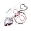 Sweet Bowknot Heart Keychain Pendant Lovely Hanging Decorations Keyring Charm for Purse Bag Backpack Handbag Ornament