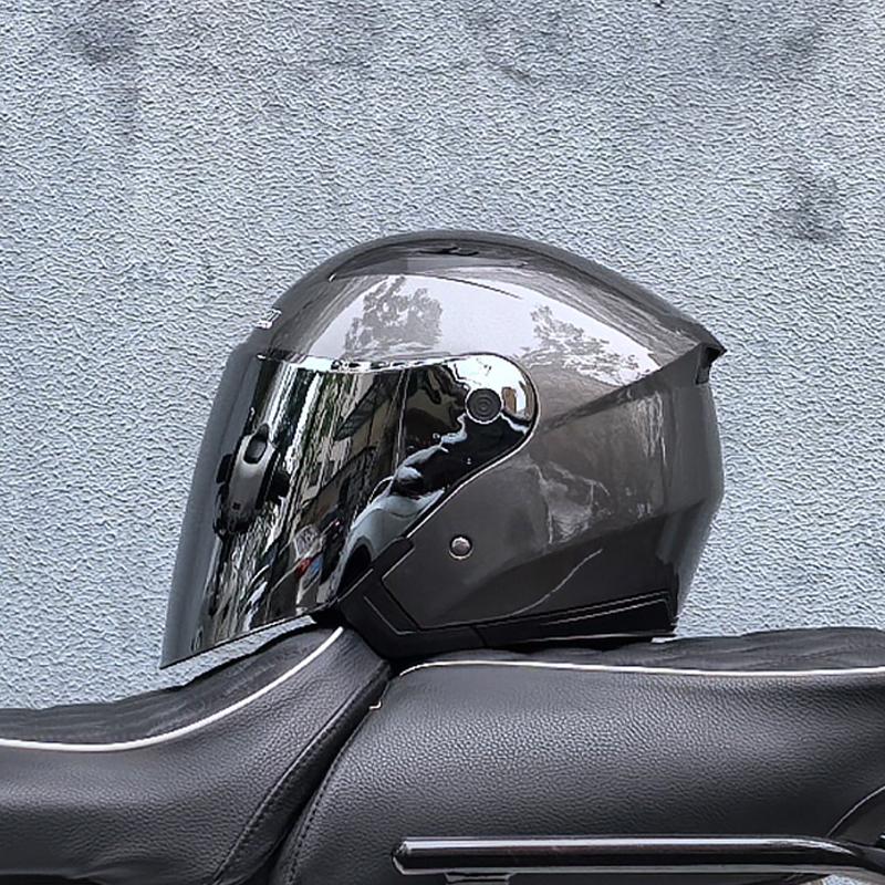 Мотоциклетный шлем мужской женский четыре сезона capacete para motocicleta cascos para moto гоночные полушлемы с двойными линзами