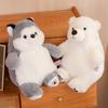 Polar Fox Husky Bear Plush Toy Animal Stuffed Doll Bedroom Decoration Kids Gift