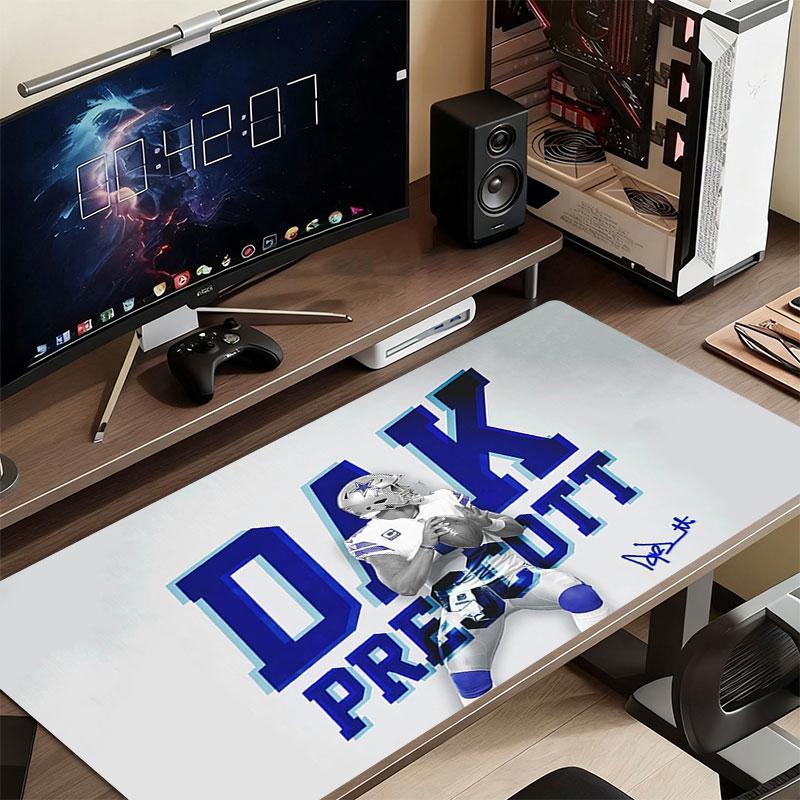 Коврик для мыши Dak Prescott, Большой игровой коврик для стола, Нескользящий коврик для мыши XXL для ноутбука и планшета, Игровой коврик для мини-ПК со прошитыми краями