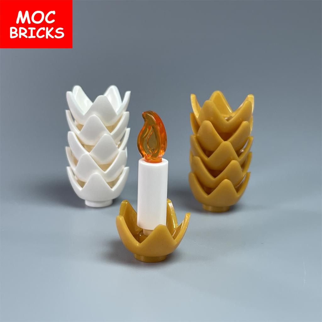20 шт. Блоки MOC Головной убор Корона с 5 шипами Открытый центральный штырек Цветок 39262 Строительные кирпичи Домик на дереве Детские игрушки