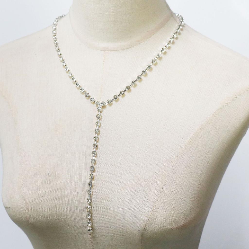 European And American Jewelry, Fashionable Single-Row Rhinestone Necklace, Fashionable Dinner Party Neck Jewelry Accessories