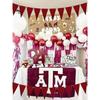 Graduation Decorations Maroon 2026/Maroon Graduation Party Decorations Texas/Burgundy Triangle Bunting Banner Aggie Burgundy Backdrop Birthday