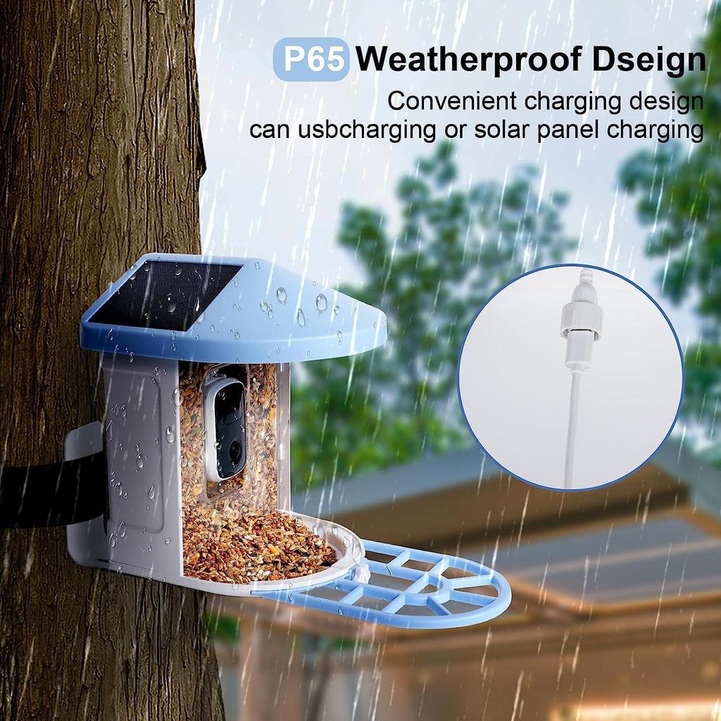 Wireless Smart Bird Feeder Camera with Real-Time Monitoring