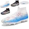 New Football Shoes, Boys High-top AG Long Nails TF Broken Nails C Luo Assassin Youth Middle School and Older Students Sports Shoes
