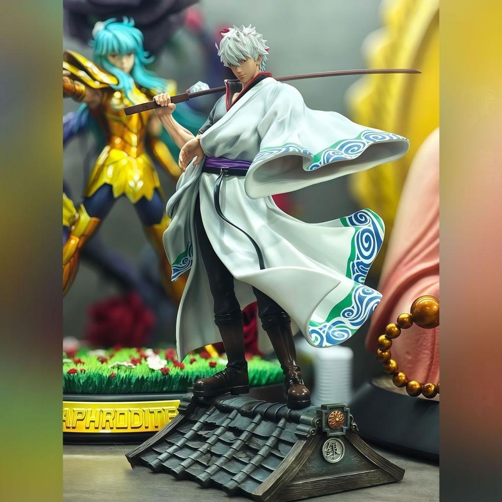 30cm bastard Gintoki Gintama anime figures Can be move  Limited Edition Battle stance PVC Side table setup Collect toys Gifts