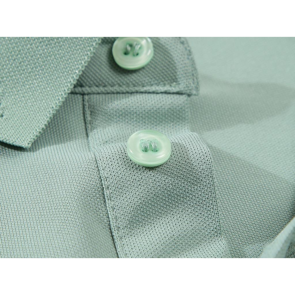 2024 Spring/Summer Men's New Moisture Wicking Quick Drying Solid Color Polo Shirt Embroidered Polo with Polo Collar