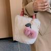 Cute Cherry Girl Plush Handbag Bag for Women Korean New Autumn and Winter Fur One-shoulder Crossbody Bag for Women