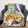 Magic Forest Adventure Flannel Blanket Super Soft Warm Cozy Blanket For Sofa Bed Office Travel Allseason Home Decor Gift