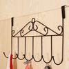 7 Hooks Over Door Bathroom Hanger Coat Clothes Hat Bag Towel Hanging Rack Holder