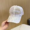 Women's Summer Hollow-out Lightweight Breathable Peaked Cap Korean Style Fashion Mesh Sun-Proof Baseball Cap