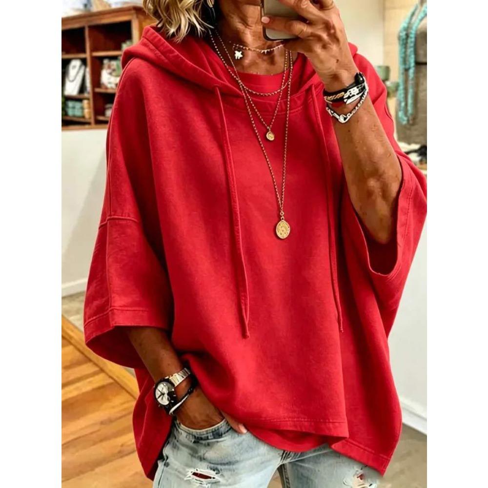 Женская однотонная толстовка с drawstring, универсальный спортивный пуловер для осени и зимы