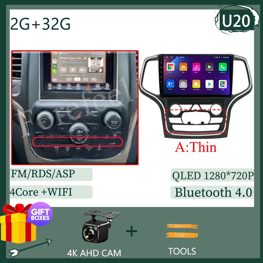 Видео Carplay Android 14 для Jeep Grand Cherokee WK2 2014 Автомобильный Радиоприемник Мультимедиа Авто Стерео Плеер Монитор ТВ GPS DVD DSP IPS BT