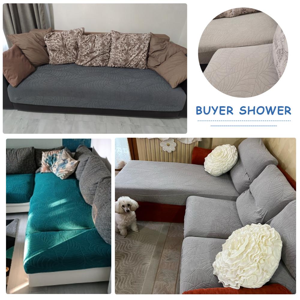 Waterproof Jacquard Sofa Seat Cushion Cover For Living Room Furniture Protector Couch Chaise Longue Sofa Armchair Seat Slipcover