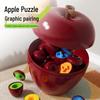 Big Apple Shape Matching Toy: Early Education & Cognitive Training for Babies 0-3