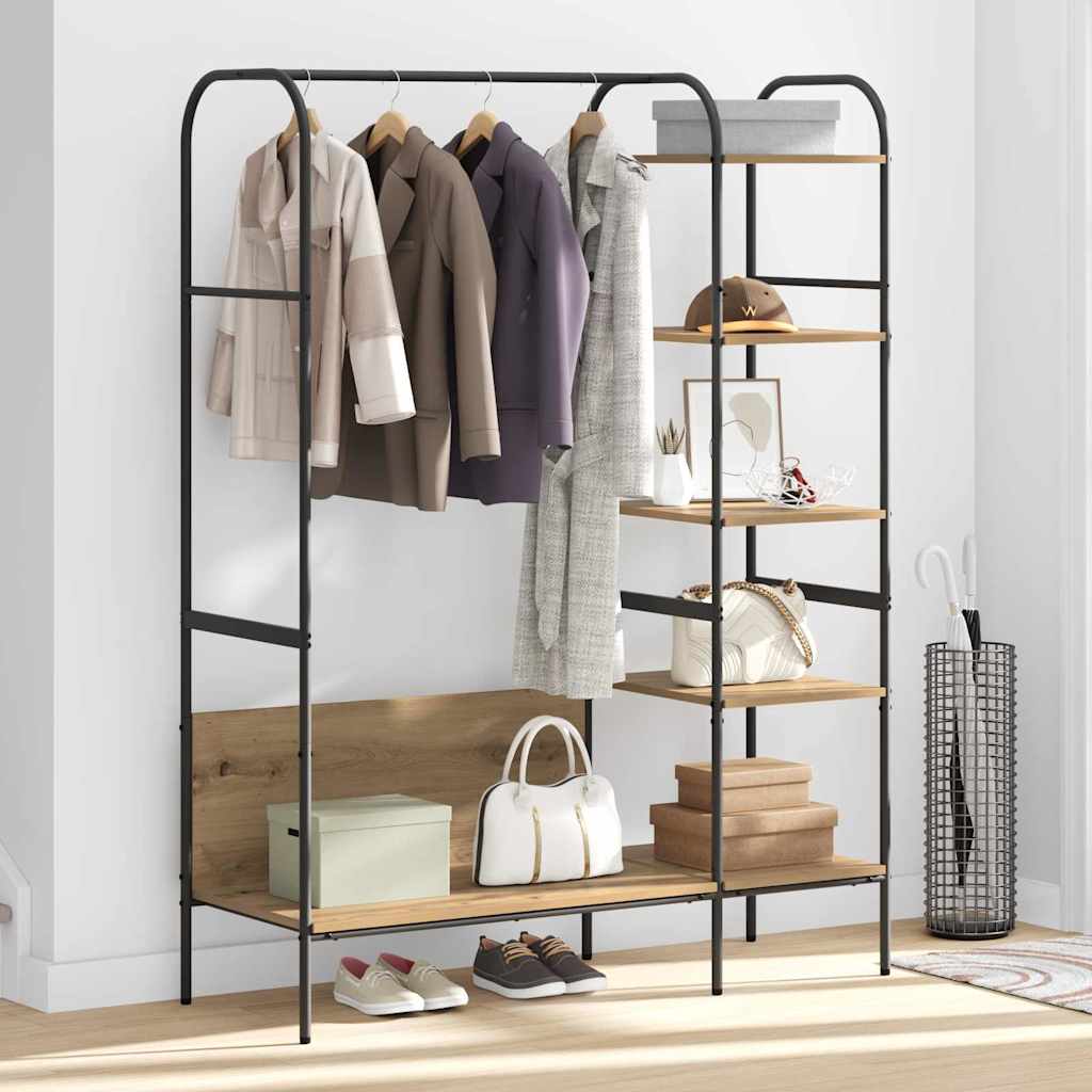 Clothing Rack with Shelf Beige 120 x 44 x 160 cm Engineered Wood