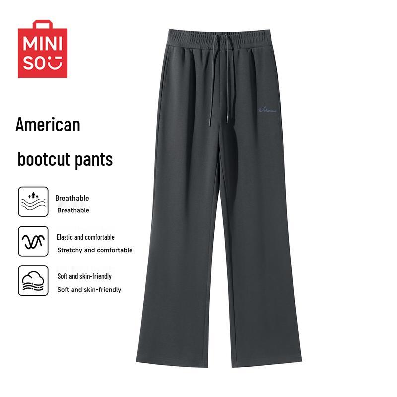 MINISO Мужские осенние повседневные брюки прямого кроя свободного покроя